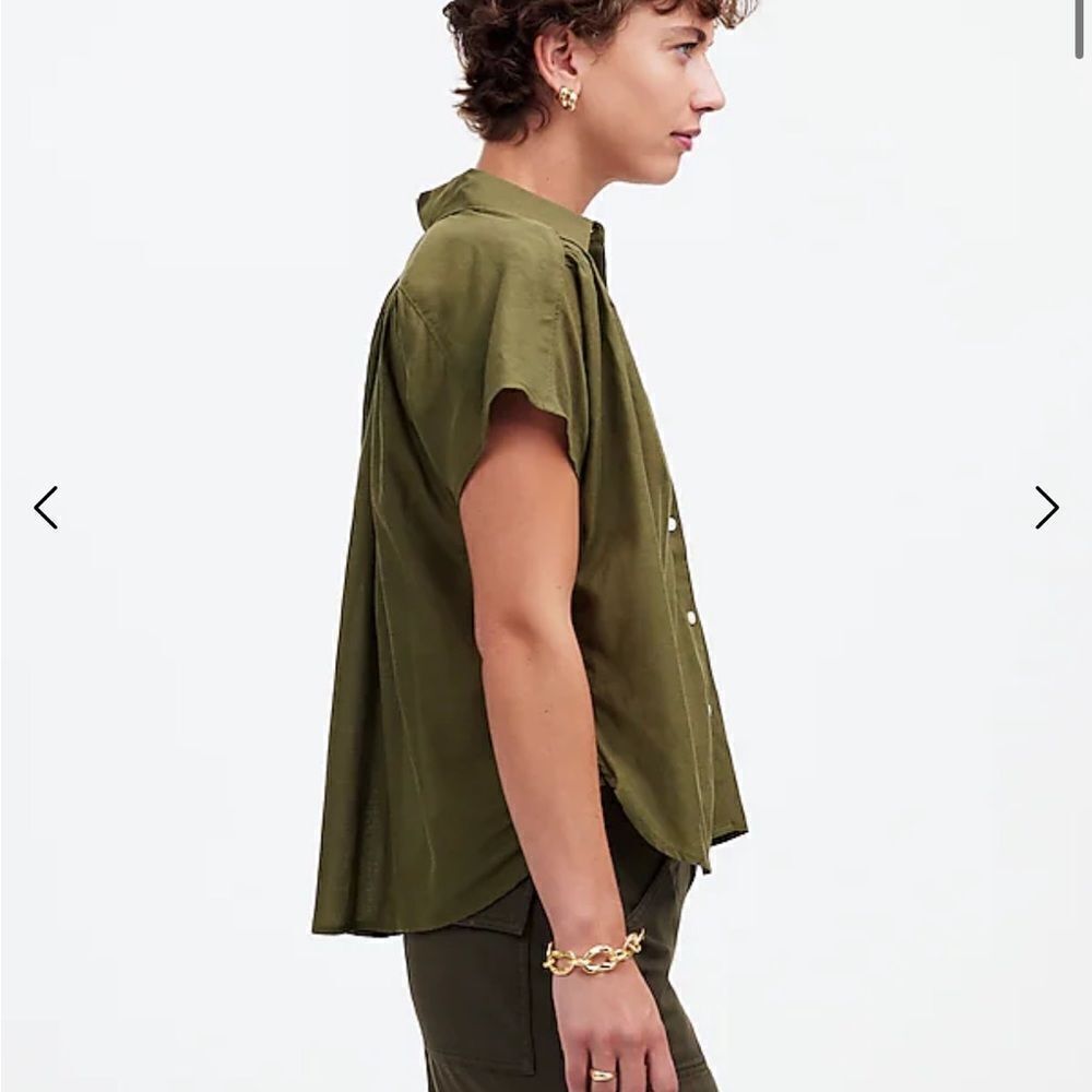 Madewell Cap-Sleeve A-Line Top - Picture 3 of 7